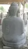 Product image 6 of the product “Seated Buddha made of Riverstone in Bhumisparsha - gesture of touching the earth. 117 cm height. ”